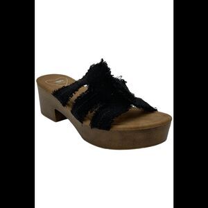 Rocket Dog Women's Clipper Block Heel Platform Sandals Black - Medium